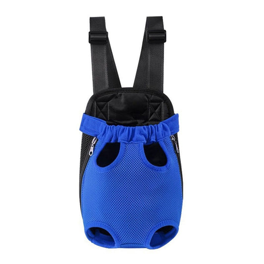 Pet Dog Carrier Backpack, Portable Breathable Mesh Chest Carrier, Polyester Woven Double Shoulder Pet Bag for V1192-AZ-W-0677