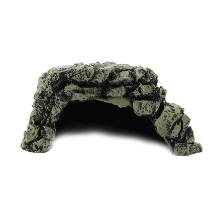 Fish Hiding Cave Aquarium Turtle Reptile Basking Hide Habitat Shelter for Aquarium Terrarium Decoration V1192-AZ-W-0679