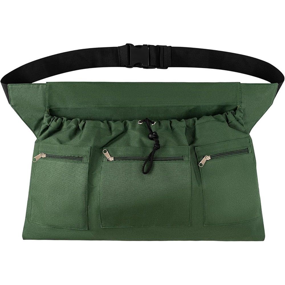 Gardening Apron, Garden Aprons with Pockets & Drawstring Bag, Fruit Storage Harvest Picking Apron Pouch for V1192-AZ-W-0689