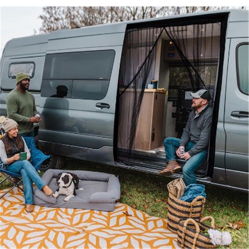 Van Bug Screen Magnetic Sliding Door Van Screen Mesh Curtains Easy to Install and Remove, Universal Fly V1192-AZ-W-0692