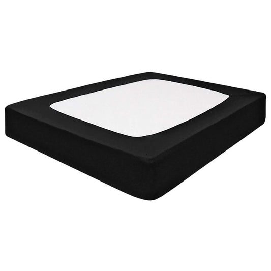 Box Spring Cover Queen Size, Alternates for Bed Skirt, Smooth and Elastic Woven Material Wrap Around 4 Sides V1192-AZ-W-0694