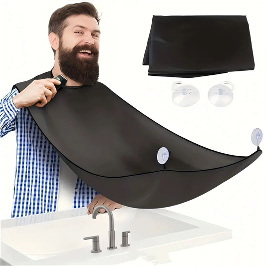 2 pack Beard Bib Apron, Beard Trimming Catcher for Men Shaving Hair Clippings Non-Stick Waterproof Grooming V1192-AZ-W-0706