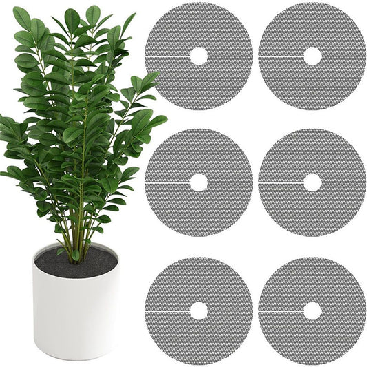 6 Pcs 11.8 Inch Plant Pot Grids-Cuttable Plant Pot Soil Covers Protectors from Animals-Indoor Plant Pot Soil V1192-AZ-W-0707