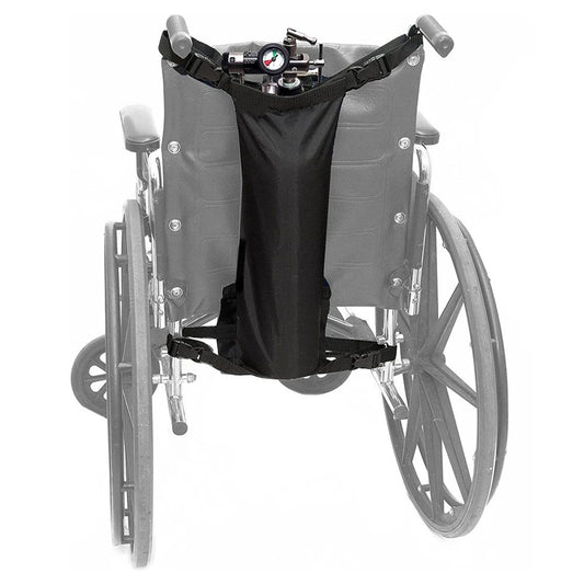 Oxygen Cylinder Bag for Wheelchairs with Buckles, Fits Any Wheelchair, Black (Fits Most Oxygen cylinders, V1192-AZ-W-0712
