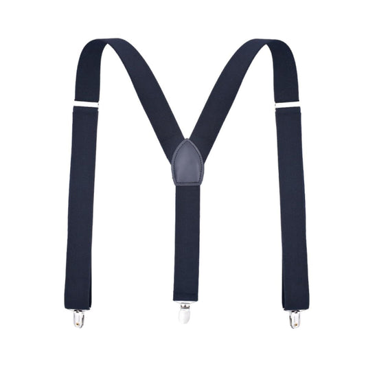 Men's Suspender - Adjustable Y-Back Clip-On Suspenders for Men with Heavy Duty Strong Clips (navy blue) V1192-AZ-W-0727