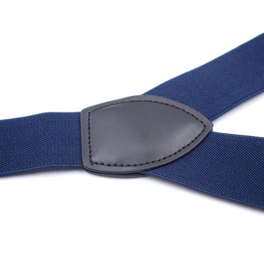 Men's Suspender - Adjustable Y-Back Clip-On Suspenders for Men with Heavy Duty Strong Clips (navy blue) V1192-AZ-W-0727