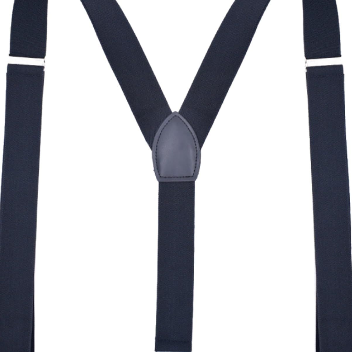Men's Suspender - Adjustable Y-Back Clip-On Suspenders for Men with Heavy Duty Strong Clips (navy blue) V1192-AZ-W-0727