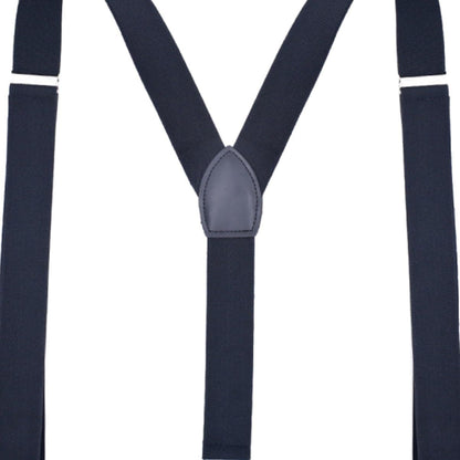 Men's Suspender - Adjustable Y-Back Clip-On Suspenders for Men with Heavy Duty Strong Clips (navy blue) V1192-AZ-W-0727