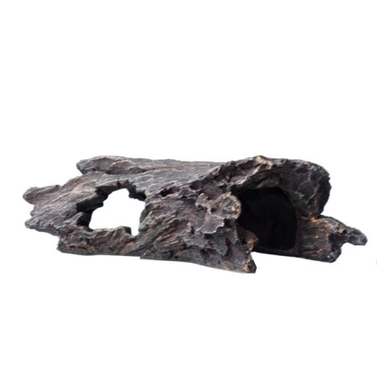 Reptile Hideout Tree Trunk Hollow Log Cork Bark for Lizard Bearded Dragon Snake Chameleon Hermit Crab Leopard V1192-AZ-W-0733