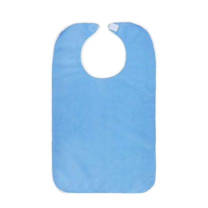 4 Pack Adult For Elderly Women Men Cloth Bib For Eating Adjustable bib Clothing Protectors Blue V1192-AZ-W-0735