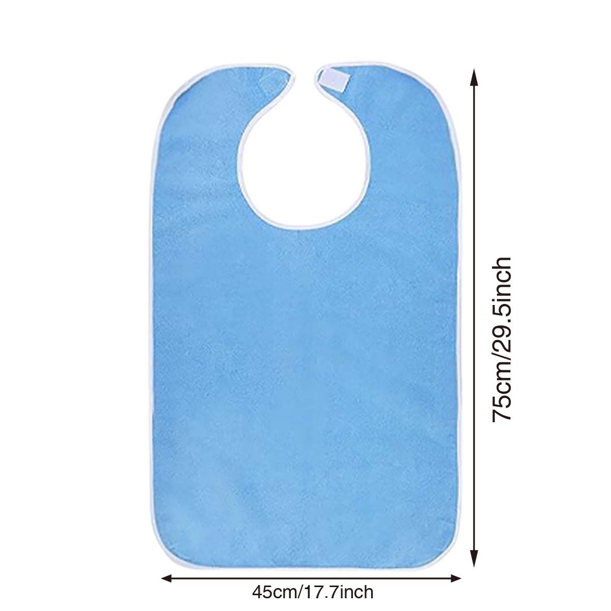 4 Pack Adult For Elderly Women Men Cloth Bib For Eating Adjustable bib Clothing Protectors Blue V1192-AZ-W-0735