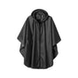 Waterproof Rain Poncho Lightweight Reusable Hiking Hooded Coat Jacket for Outdoor Activities(black) V1192-AZ-W-0737