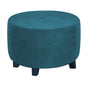 Circular lid sliding footstool protective cover storage stool elastic bottom stretch, made of velvet fabric V1192-AZ-W-0740