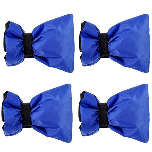 Outdoor Faucet Covers for Freeze Protection, 4 Pack 17*21cm Blue Hose Bib Insulated Socks, Water Spigot V1192-AZ-W-0748