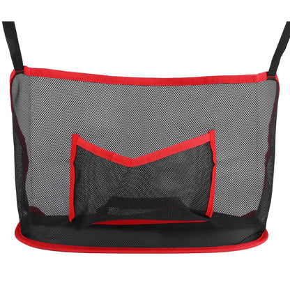 Car Net Pocket Handbag Holder, Driver Storage Netting Pouch for Purses and Bags, Safe Driving ( Red) V1192-AZ-W-0749