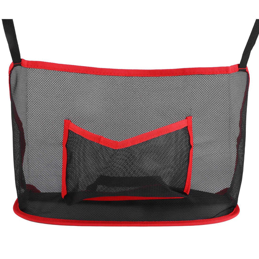 Car Net Pocket Handbag Holder, Driver Storage Netting Pouch for Purses and Bags, Safe Driving ( Red) V1192-AZ-W-0749