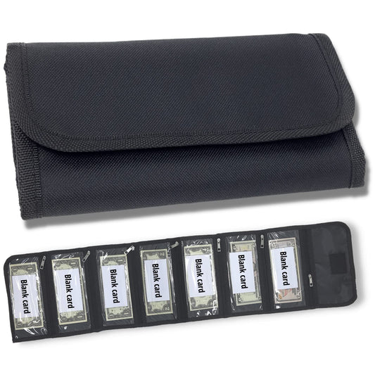 Money organizer for cash 6 slots money holder with blank card, Cash holder wallet organizer for Budgeting, V1192-AZ-W-0750