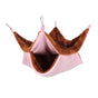 Double Layer Plush Squirrel Nest Bed Warm Sugar Glider Hammock for Pets Cozy Hanging Pet Bed Pink for Indoor V1192-AZ-W-0756