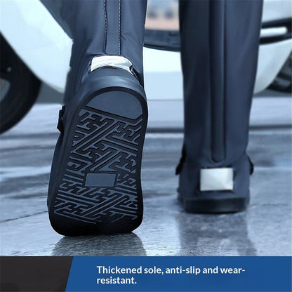 Waterproof Shoe Covers For Rain, Rain Boot Covers With Zipper,Reusable & Foldable,Non-Slip Snow Boot Covers V1192-AZ-W-0760