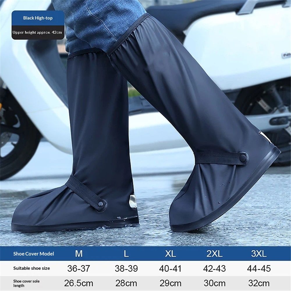 Waterproof Shoe Covers For Rain, Rain Boot Covers With Zipper,Reusable & Foldable,Non-Slip Snow Boot Covers V1192-AZ-W-0760