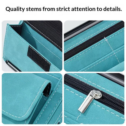 Car Sun Visor Organizer, Soft Leather Surface Eyeglasses Note Card Holder Car Storage Bag, Scratch-Resistant V1192-AZ-W-0772