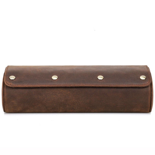 3 Watch Travel Case- Classic Leather Watch Case With Perfect Texture.Portable Watch Roll Or Organizer For V1192-AZ-W-0774