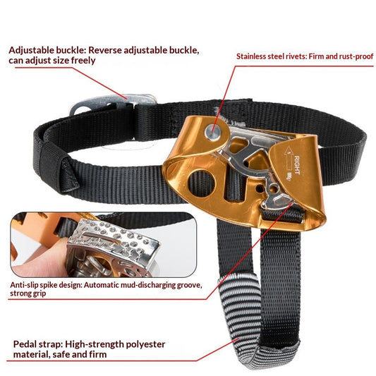 Foot Ascender Outdoor Mountaineering Tree Arborist Climbing Rappelling Equip Right Foot Ascender Climbing V1192-AZ-W-0780