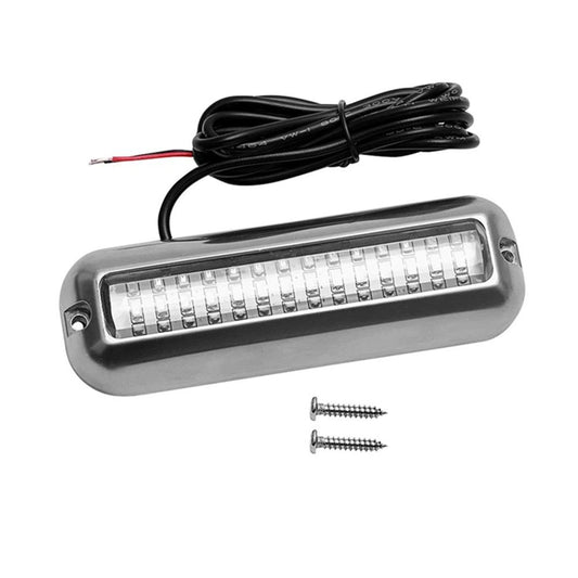 42LED Waterproof 316 Stainless Steel Trim Ring Boat High-Intensity LED Underwater Light Clear Lens Pontoon V1192-AZ-W-0783