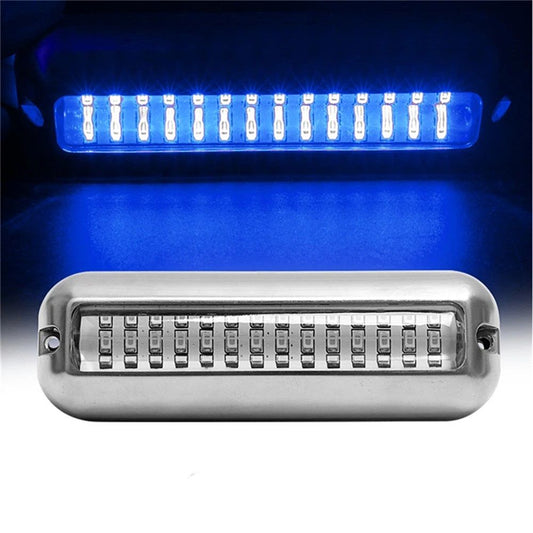 42LED Waterproof 316 Stainless Steel Trim Ring Boat High-Intensity LED Underwater Light Clear Lens Pontoon V1192-AZ-W-0783
