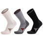3 Pack Men's Wool Hiking Socks, Micro Crew Cushioned Hiking Walking Thermal Moisture Wicking Trekking Socks V1192-AZ-W-0784