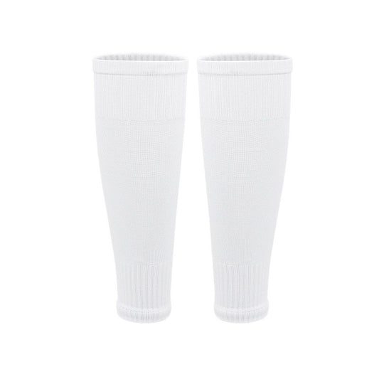 4 Pairs Leg Sleeves for Soccer, Shin Guard Sleeves Accompany Grip Socks, Youth Adults (Red+white) V1192-AZ-W-0785