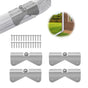 4Pcs Gutter Extension Hinge, Downspout Extension Flip-Up Hinge, Easy DIY Installation on Any Size Rectangle V1192-AZ-W-0788