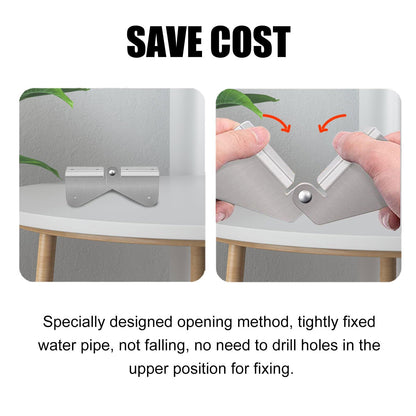 4Pcs Gutter Extension Hinge, Downspout Extension Flip-Up Hinge, Easy DIY Installation on Any Size Rectangle V1192-AZ-W-0788