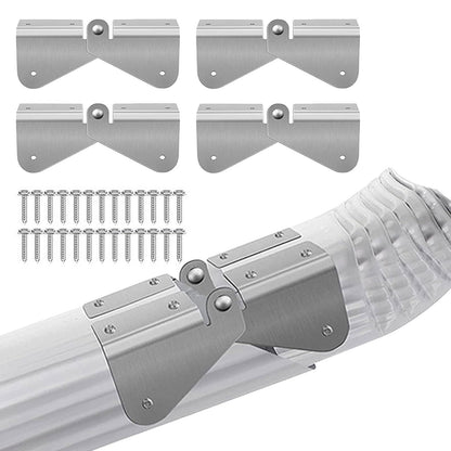 4Pcs Gutter Extension Hinge, Downspout Extension Flip-Up Hinge, Easy DIY Installation on Any Size Rectangle V1192-AZ-W-0788