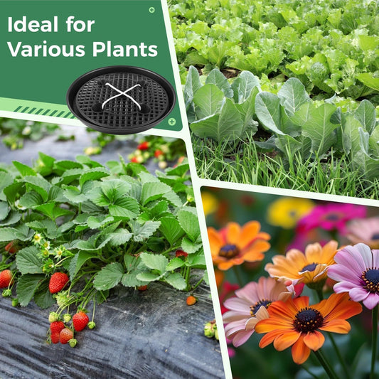 Plastic Plant Saucer Stand,4-Pack 14 inch, Elevated Plant Saucer Self-Watering Fabric Pot Base, Use Nonwoven V1192-AZ-W-0791