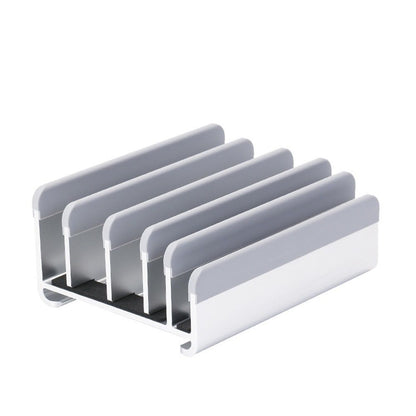 Adjustable Laptop Stand - Fits 5 Devices, Modern Design, Tool Free Adjustment, Protective & Stable | Grey V1192-AZ-W-0793