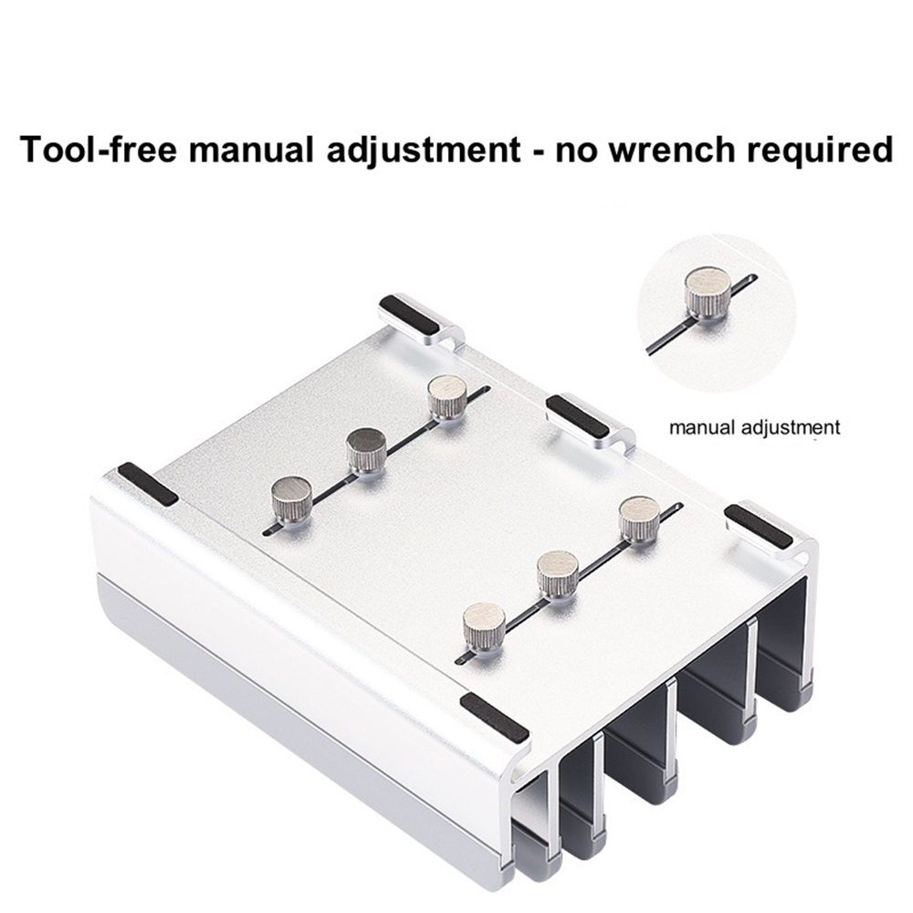 Adjustable Laptop Stand - Fits 5 Devices, Modern Design, Tool Free Adjustment, Protective & Stable | Grey V1192-AZ-W-0793