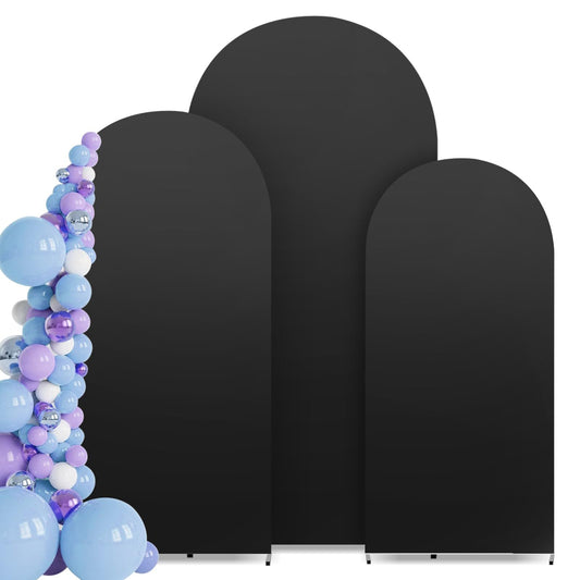 Arch Backdrop Cover Set, 4FT, 5FT, 6FT Wedding Spandex Fitted Covers for Round Top Arch Stand, Arches V1192-AZ-W-0795