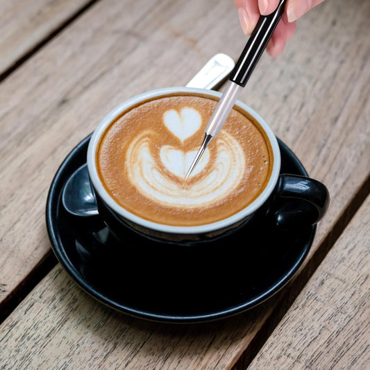 Latte Art Set (3 Tools) for Latte Art, Cappuccino and Espresso,Espresso Latte Art Tools, Spoon & Lance, V1192-AZ-W-0801