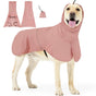 Reflective Dog Raincoat, Windproof & Waterproof Dog Rain Jacket, Adjustable Hooded Pet Poncho with Leash Hole V1192-AZ-W-0802