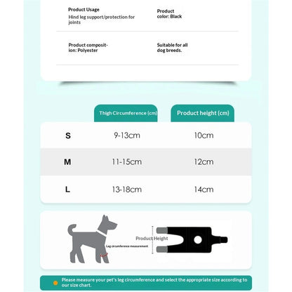 Dog Canine Braces for Rear Legs Supportive with Spring Inserts to Stabilize Dog Hind Legs, Help Dogs with V1192-AZ-W-0804