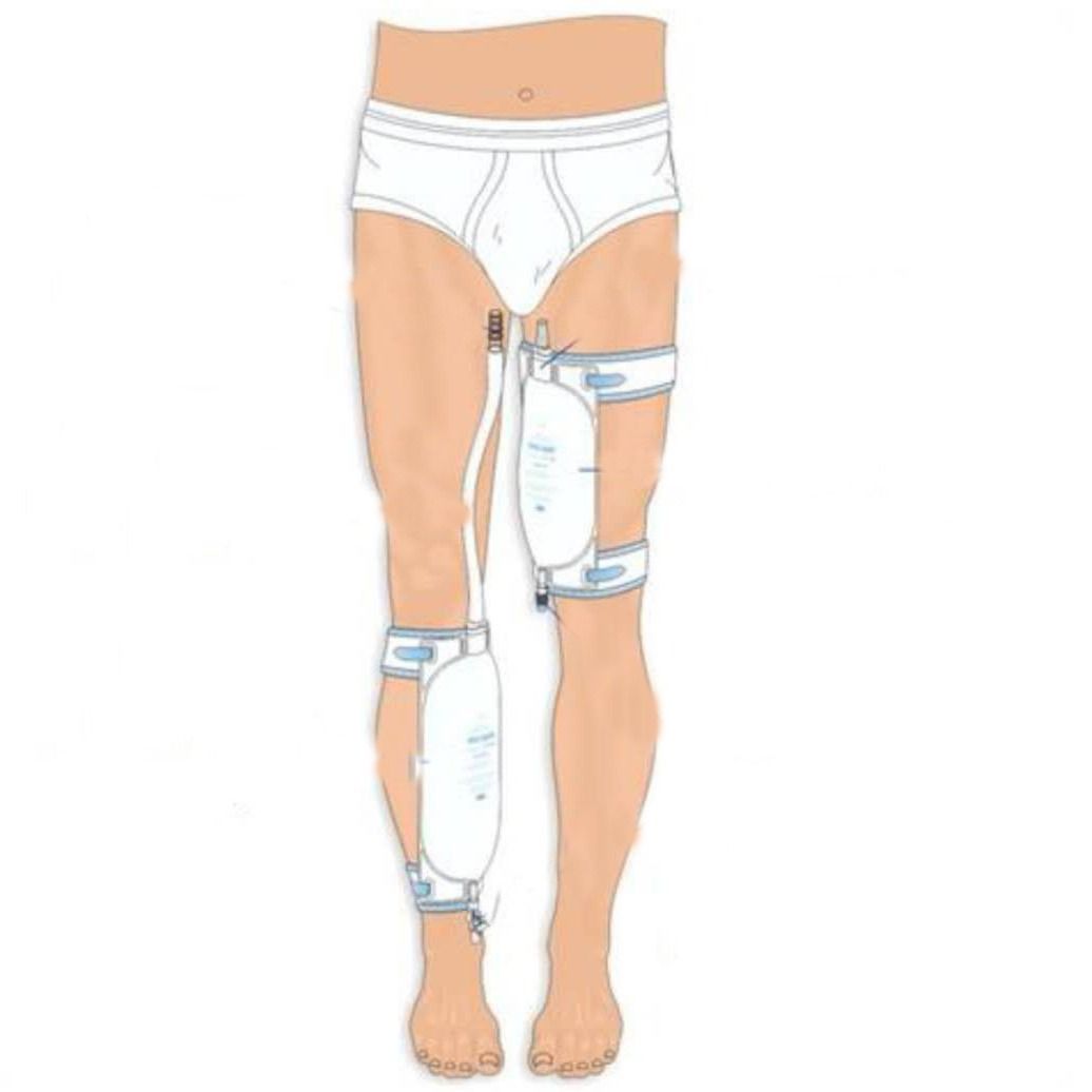 4 pack Fix Leg Bag Strap -Extra Padded Urine Drainage Catheter Leg Bag Support Strap with Soft Elastic Fabric V1192-AZ-W-0806
