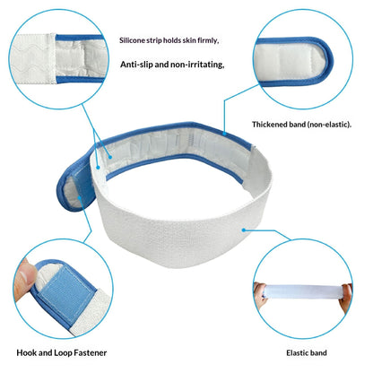 4 pack Fix Leg Bag Strap -Extra Padded Urine Drainage Catheter Leg Bag Support Strap with Soft Elastic Fabric V1192-AZ-W-0806