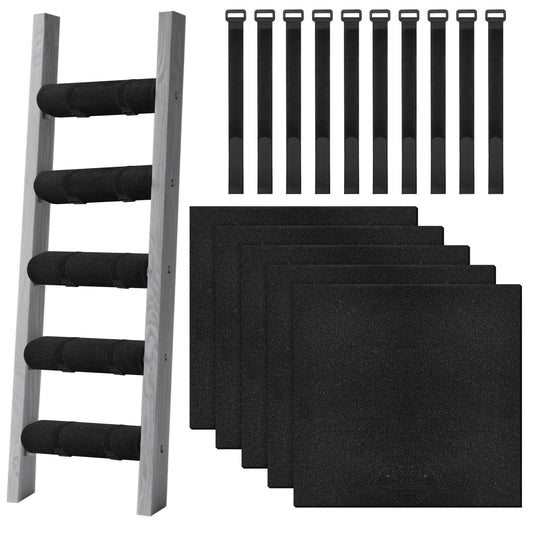 5 Pcs Bunk Bed Ladder Pads,with 10 Adjustable Hook & Loop Straps,Bunk Bed Ladder Cover,Ladder Step Pads Loft V1192-AZ-W-0807