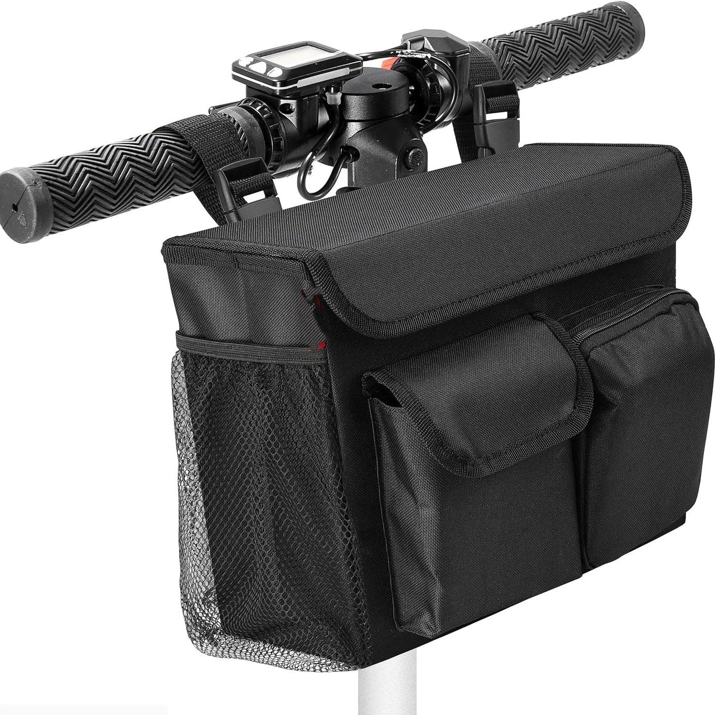 Mobility Scooter Bag - Convenient Organizer Pouch with 14-Inch Laptop Pocket and Cup Holders(black,oniy bag) V1192-AZ-W-0809
