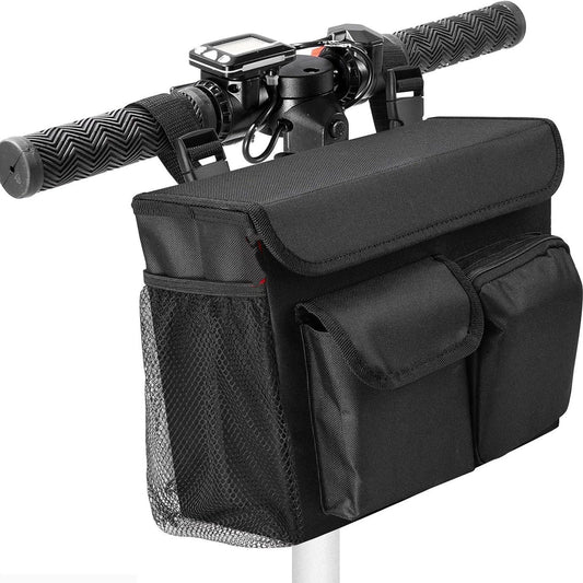 Mobility Scooter Bag - Convenient Organizer Pouch with 14-Inch Laptop Pocket and Cup Holders(black,oniy bag) V1192-AZ-W-0809