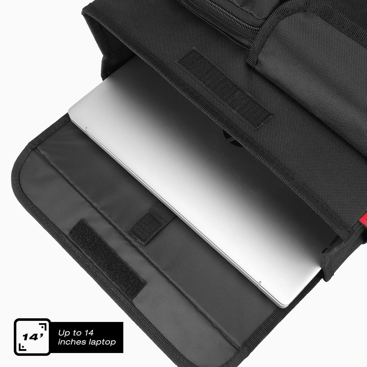 Mobility Scooter Bag - Convenient Organizer Pouch with 14-Inch Laptop Pocket and Cup Holders(black,oniy bag) V1192-AZ-W-0809