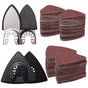 104Pcs Oscillating Tool Detail Sanding Pads Kit 2Pcs Triangle Sanding Pads and 2Pcs Finger Sanding Pad 100Pcs V1192-AZ-W-0812