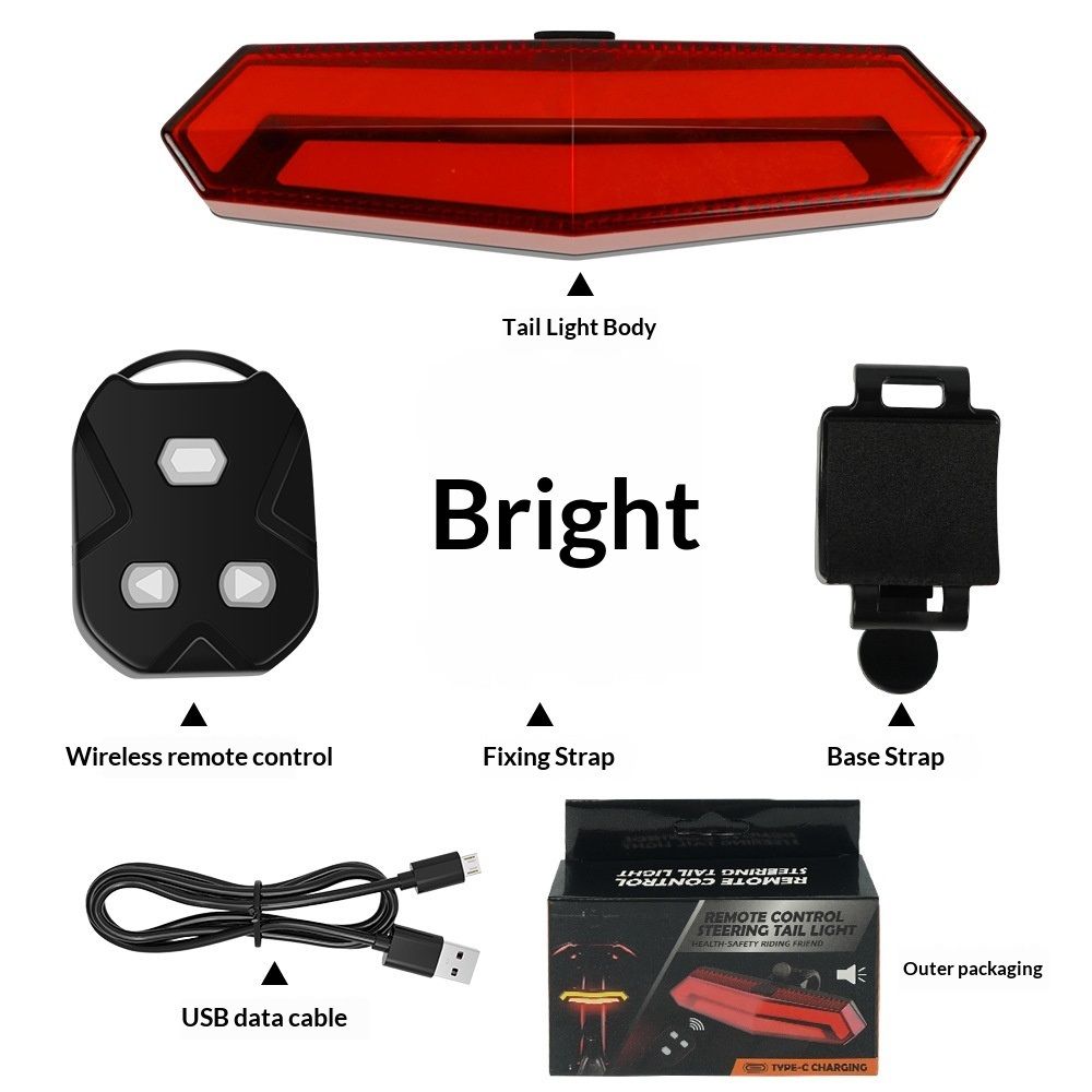 Rear Bike Light Powerful & Rechargeable - Waterproof, Multiple Modes, Quick Release Mounts, Bicycle Lights V1192-AZ-W-0816