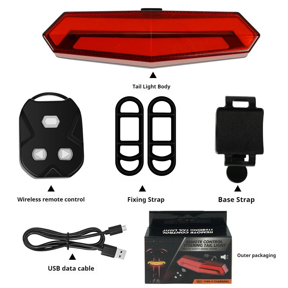 Rear Bike Light Powerful & Rechargeable - Waterproof, Multiple Modes, Quick Release Mounts, Bicycle Lights V1192-AZ-W-0816